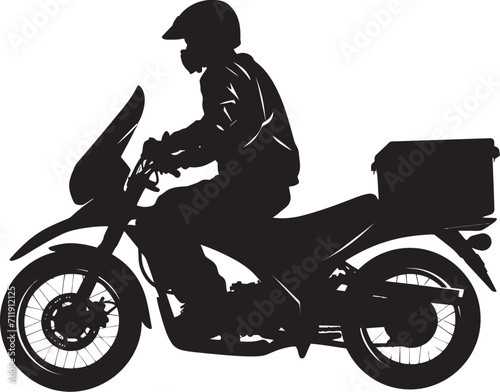 Speedy Delights Dash Scooter Man Vector Logo for Fast Food Delivery 