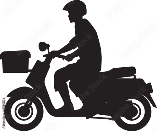 Scooter Bistro Bolt Iconic Vector Design for Swift Food Drop offs 