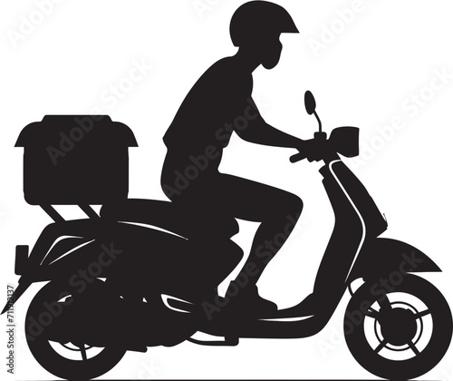 Street Feast Fleet Vector Logo Design for Scooter Food Delivery 