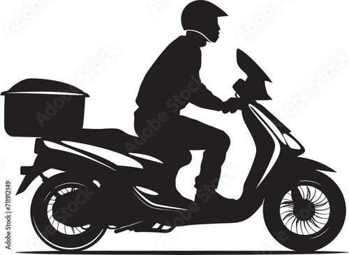 Rapid Munch Messenger Scooter Icon for Quick Food Delivery Services 