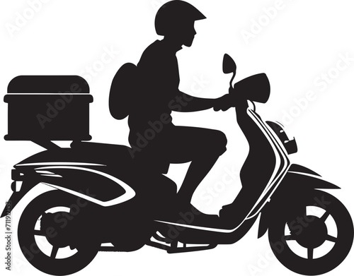 Rushed Repasts Relay Vector Icon for Scooter Food Delivery Service 