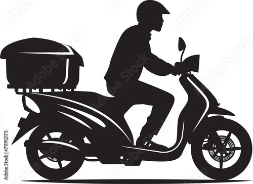 Swift Bites Brigade Scooter Icon for Quick Food Deliveries 