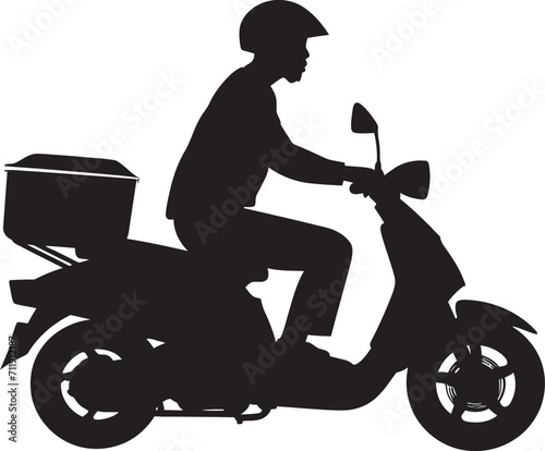 Urban Dash Diner Speedy Vector Logo for Scooter Food Delivery 