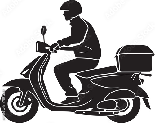 Flavor Flyer Fleet Vector Design for Scooter Food Delivery Service 