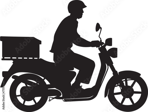 Swift Sips Scooter Vector Design for Speedy Beverage Deliveries 