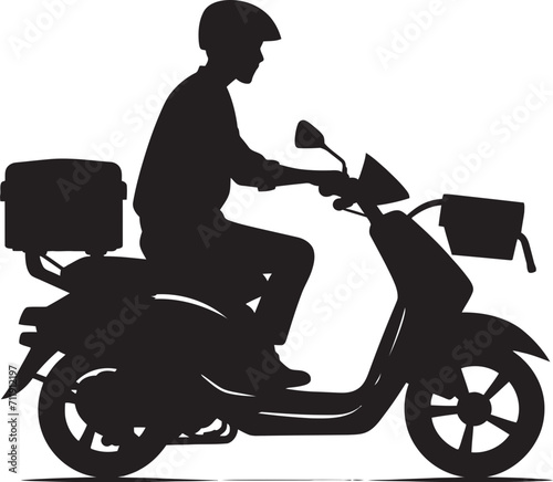 Express Eateries Express Vector Icon for Scooter Food Drop offs 