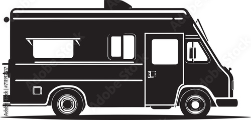 Taste Trek Trailblazer Food Truck Icon in Vector Exploration 