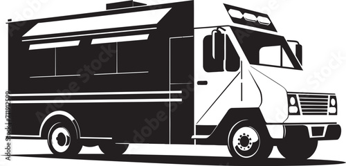 Taste Trek Trailblazer Food Truck Icon in Vector Exploration 