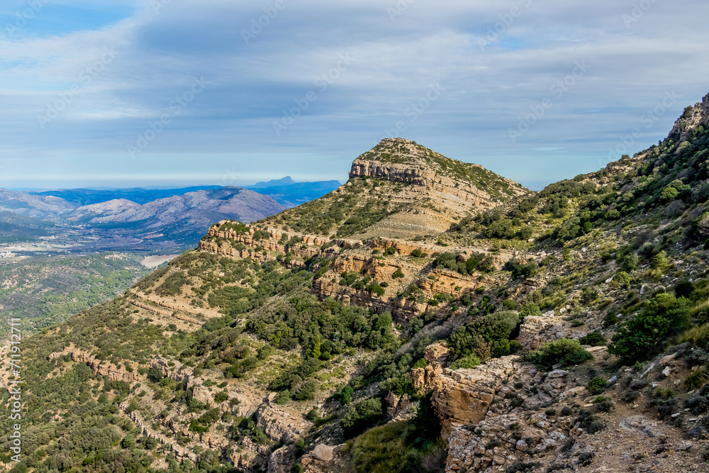 Fototapeta premium A beautiful view of the Sarj mountain in Tunisia 
