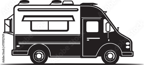 Street Savory Explorer Food Truck Vector Logo 