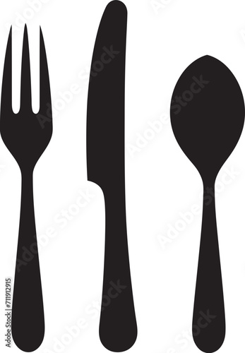 Fine Dining Mark Fork and Knife Vector Icon for Culinary Class 