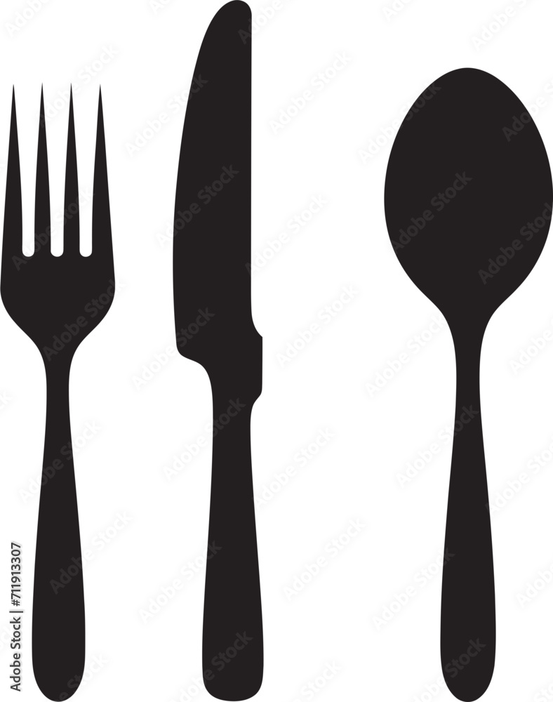 Epicurean Etiquette Emblem Fork and Knife Vector Icon for Culinary Elegance Epicurean Etiquette Emblem Fork and Knife Vector Icon for Culinary Elegance