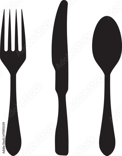 Cutlery Elegance Crest Vector Design for Stylish Culinary Representation 