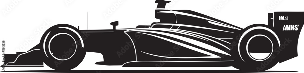 Turbocharged Triumph Emblem Formula 1 Racing Car Icon in Vector Triumph 