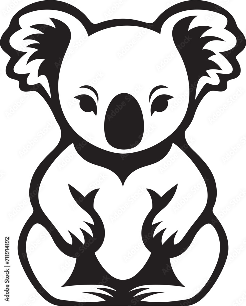 Arboreal Ambassador Crest Koala Vector Design for Environmental Harmony Arboreal Ambassador Crest Koala Vector Design for Environmental Harmony