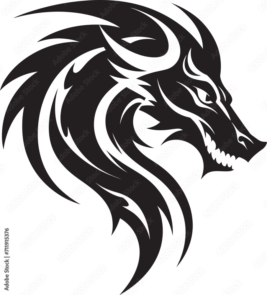Mystical Majesty Crest Vector Logo for Kuei Dragon Enchantment 