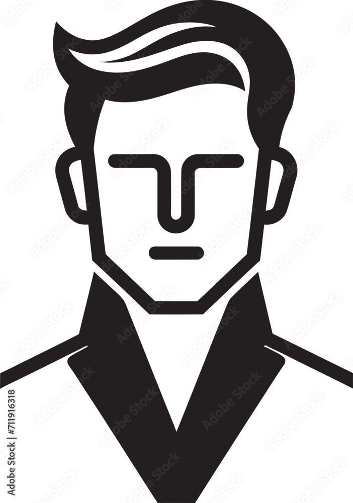 Rugged Resilience Crest Vector Design for Strong Male Face Logo Rugged Resilience Crest Vector Design for Strong Male Face Logo