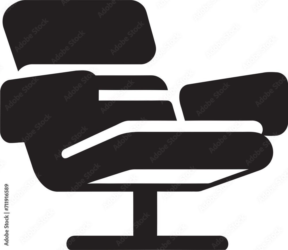 Chic Comfort Badge Vector Design for Trendy and Relaxing Chair Illustration 