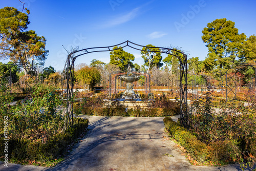 Parque del Buen Retiro - most popular Public Park in Madrid. Retiro Park created as a royal park and opened to the public in 1868. Madrid. Spain.