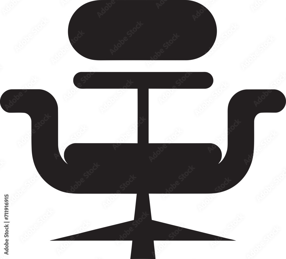 Zenith Comfort Insignia Modern Chair Vector Icon for Stylish and Relaxing Spaces Zenith Comfort Insignia Modern Chair Vector Icon for Stylish and Relaxing Spaces