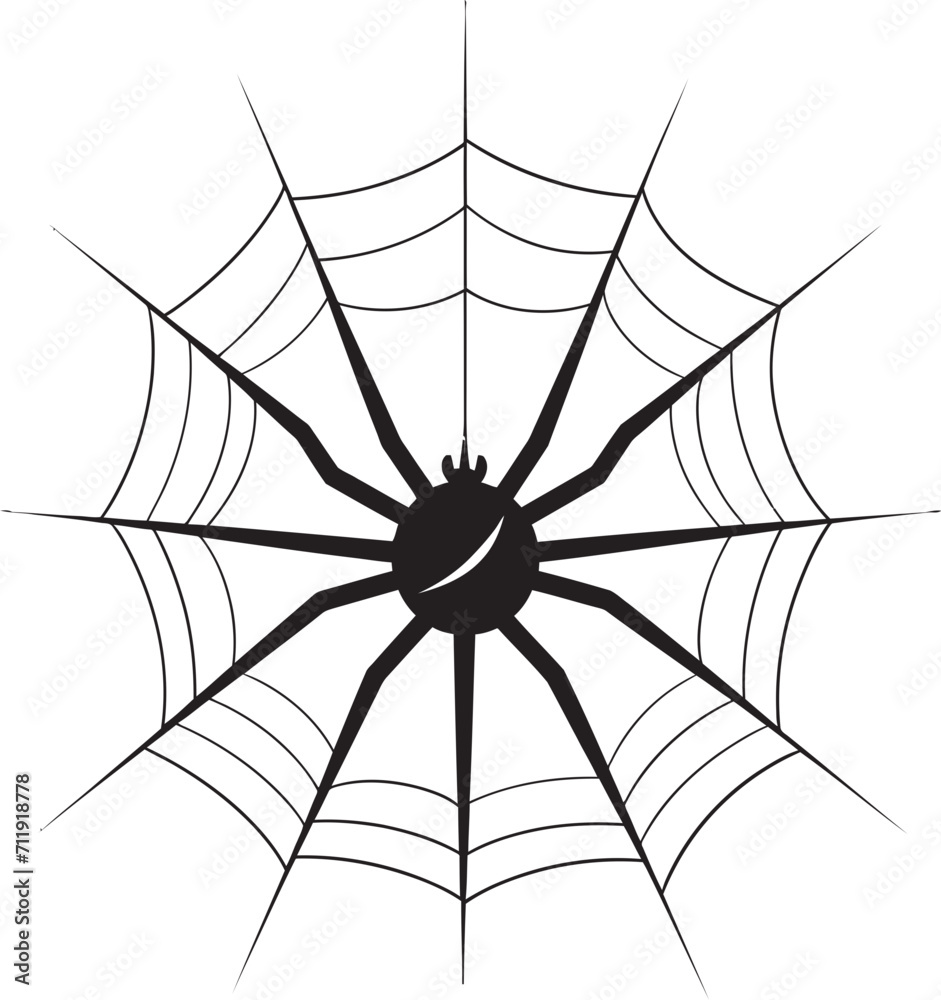 Obraz premium Silk Spin Crest Delicate Spider Web Logo for Elegant Design 