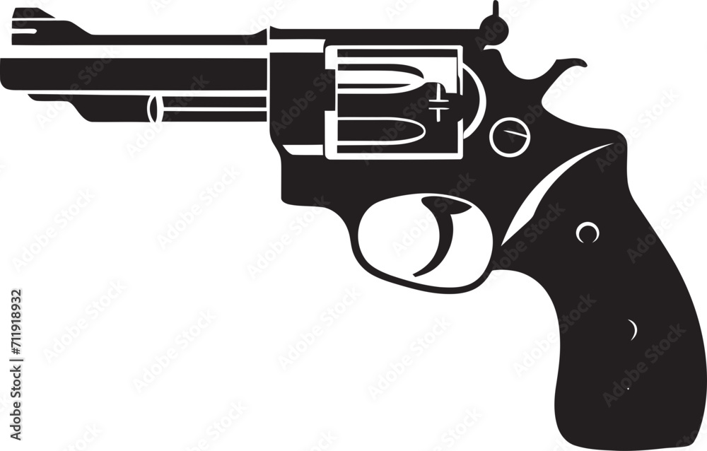 Sleek Shooter Insignia Vector Logo for Stylish Firearm Impact 