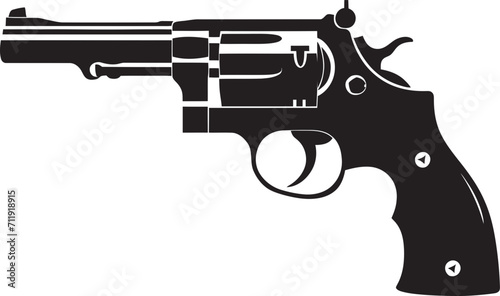 Barrel Beauty Insignia Stylish Revolver Logo with Edgy Elegance 