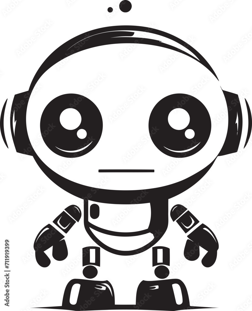 Chat Companion Badge Small and Cute Robot Vector Icon for Friendly Conversations Chat Companion Badge Small and Cute Robot Vector Icon for Friendly Conversations