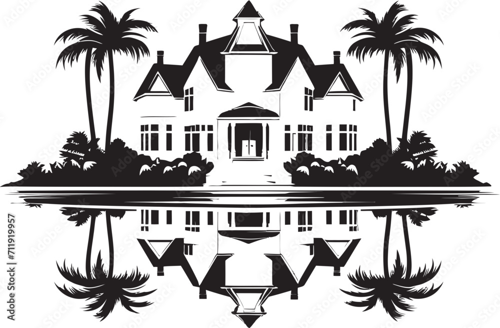 Urban Utopia Crest Elegant Modern Villa Logo for City Living 