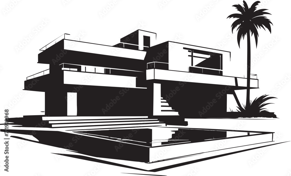 Villa Vista Badge Panoramic View Logo of a Contemporary Villa Villa Vista Badge Panoramic View Logo of a Contemporary Villa