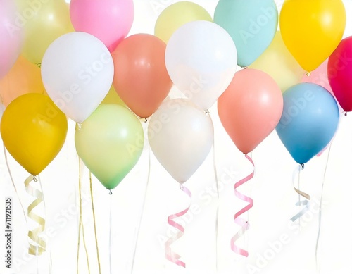 Colorful balloons decoration  party celebration concept