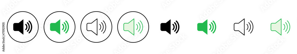 Speaker icon set. volume icon vector. loudspeaker icon vector. sound symbol Speaker icon set. volume icon vector. loudspeaker icon vector. sound symbol