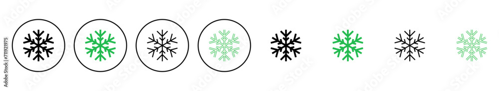 Snow icon set. snowflake icon vector Snow icon set. snowflake icon vector