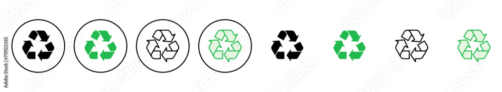 Recycle icon set. Recycling vector icon. Recycle icon set. Recycling vector icon.
