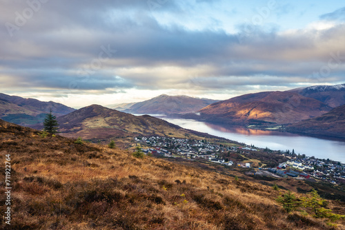 Panoramic view from Fort William  From the summit of Cowhill. Scotland.