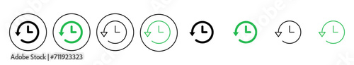 History icon set. recent event history