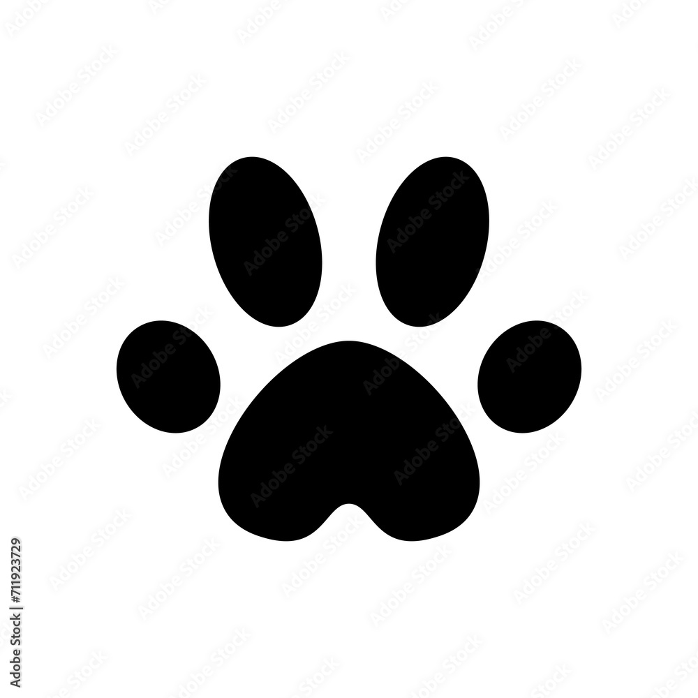 paw print icon symbol vector template paw print icon symbol vector template
