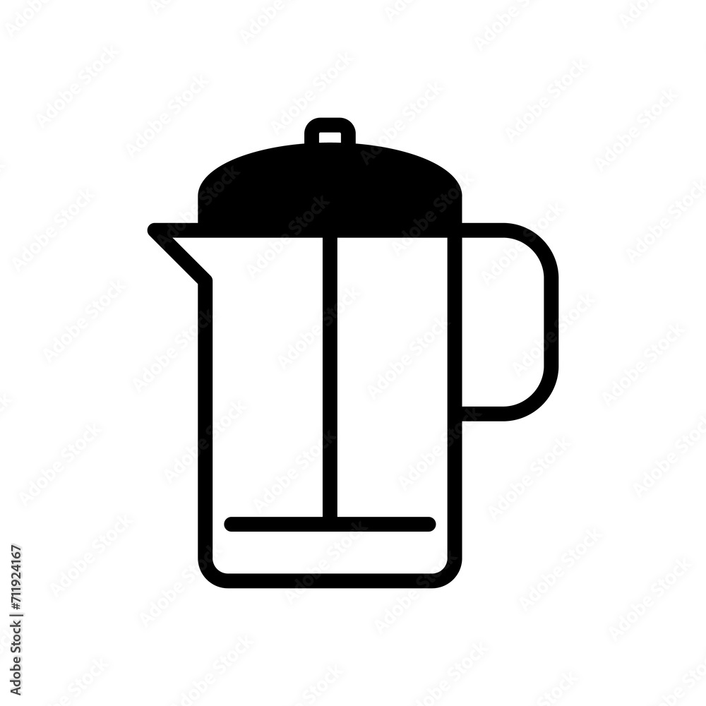 Obraz premium french press icon symbol vector template