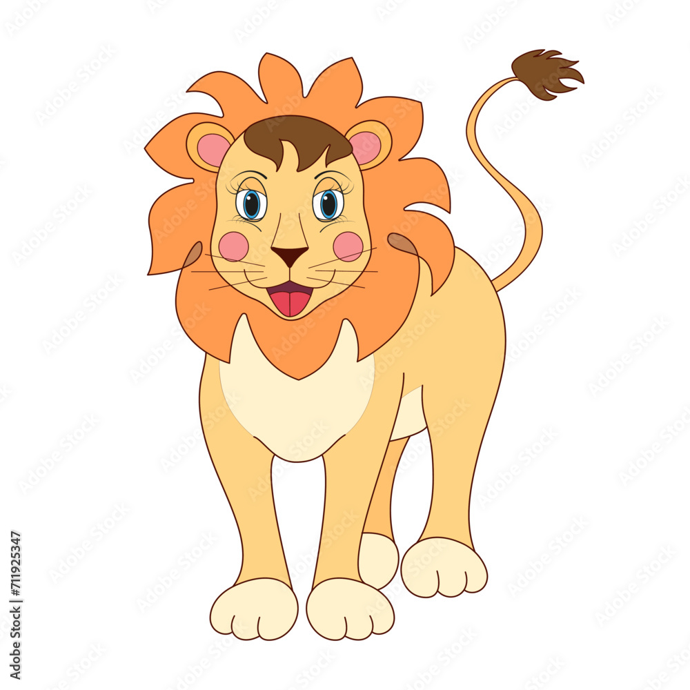 Lion hand drawn vector illustration. For kids or babys shirt design, fashion print design, fashion graphic, t-shirt, kids wear. Lion hand drawn vector illustration. For kids or babys shirt design, fashion print design, fashion graphic, t-shirt, kids wear.
