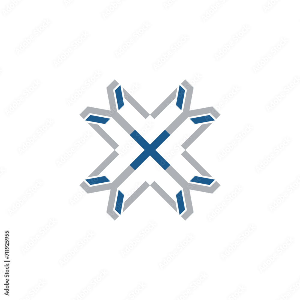 Abstract symbol made of snowflakes Abstract symbol made of snowflakes