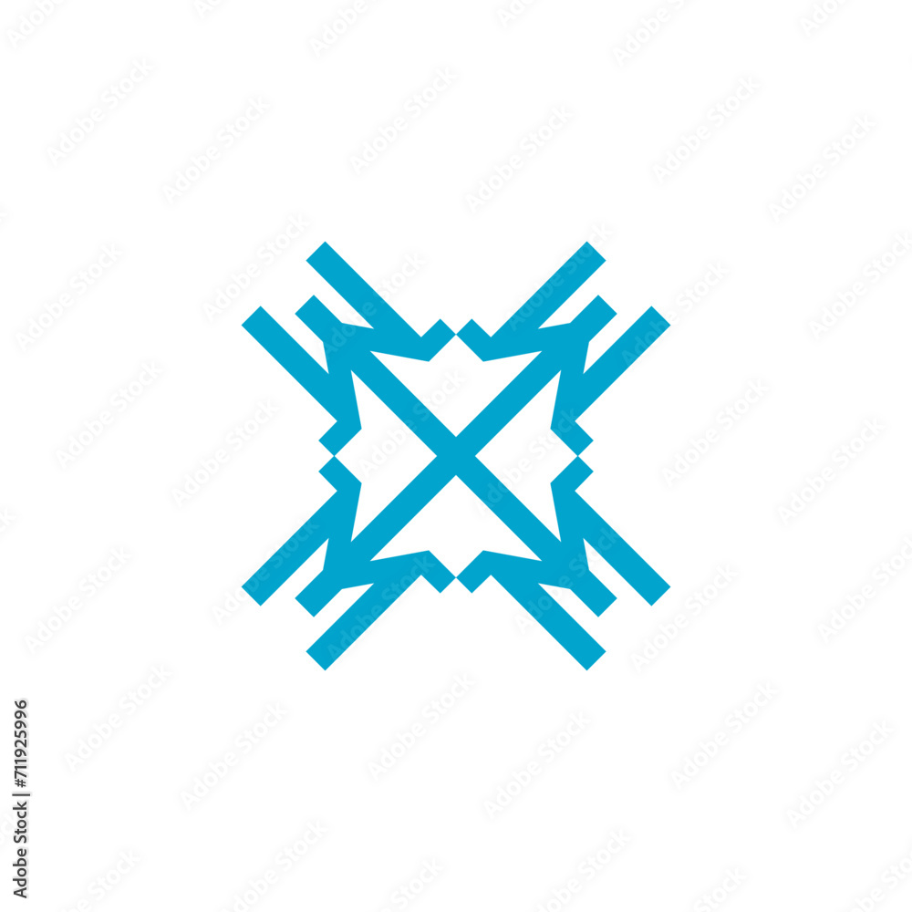 Abstract symbol made of snowflakes Abstract symbol made of snowflakes