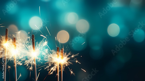 Beautiful fireworks background at night for holiday decoration