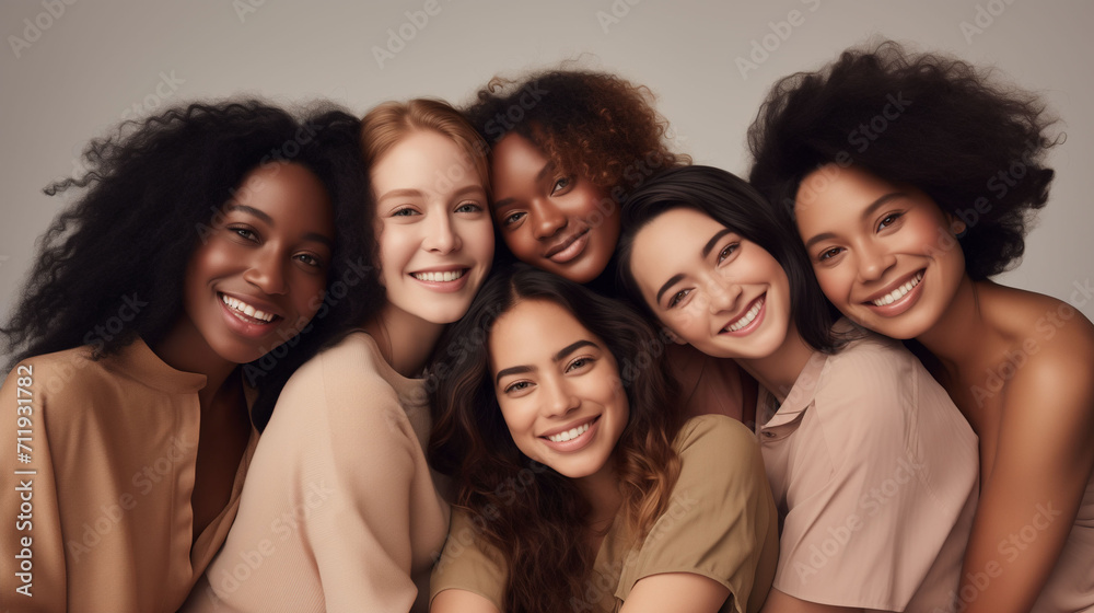 Obraz premium Group of multiethnic women