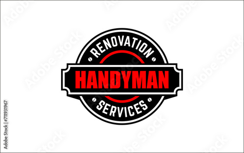 Illustration vector graphic of construction, home repair, renovation, and building concept logo design template