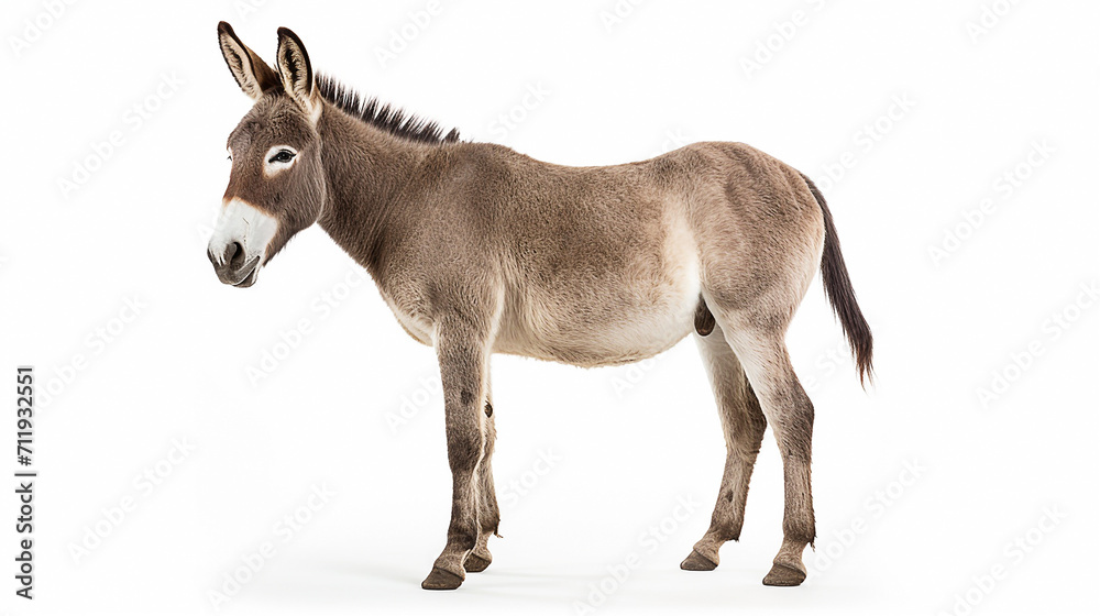 donkey isolated on white