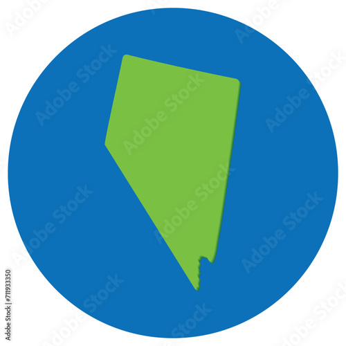 Free Download Nevada state map in globe shape green with blue round circle color. Map of the U.S. state of Nevada. - GFXLoad