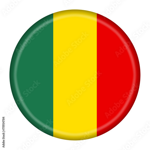 Free Download Mali flag button 3d illustration with clipping path - GFXLoad
