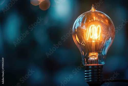 lightbulb glowing brightly, symbolizing creativity and innovation Concept of investing in their ideas