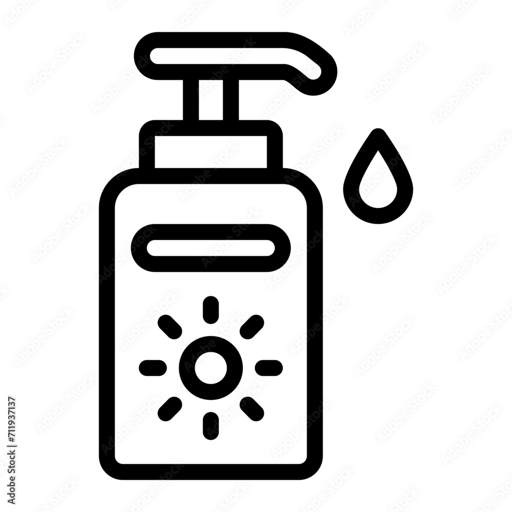 Obraz premium bottle line icon