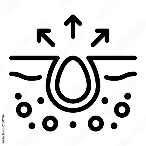 inflammation line icon